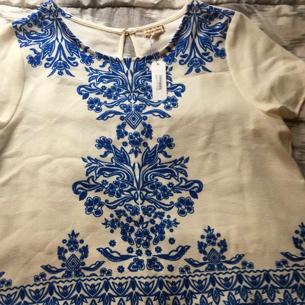 White and Blue Shirt